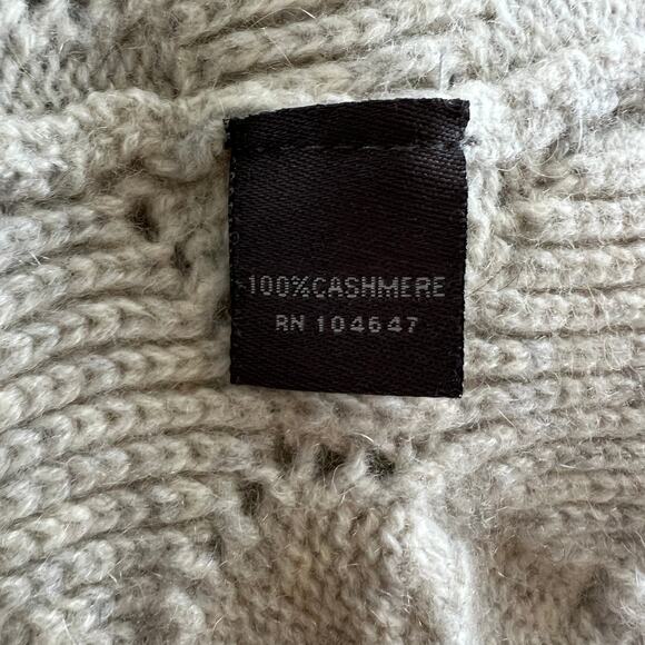 SAFFRON Womens Cream Cashmere Long Sleeve Open Front Cardigan Sweater Size M - Picture 8 of 8